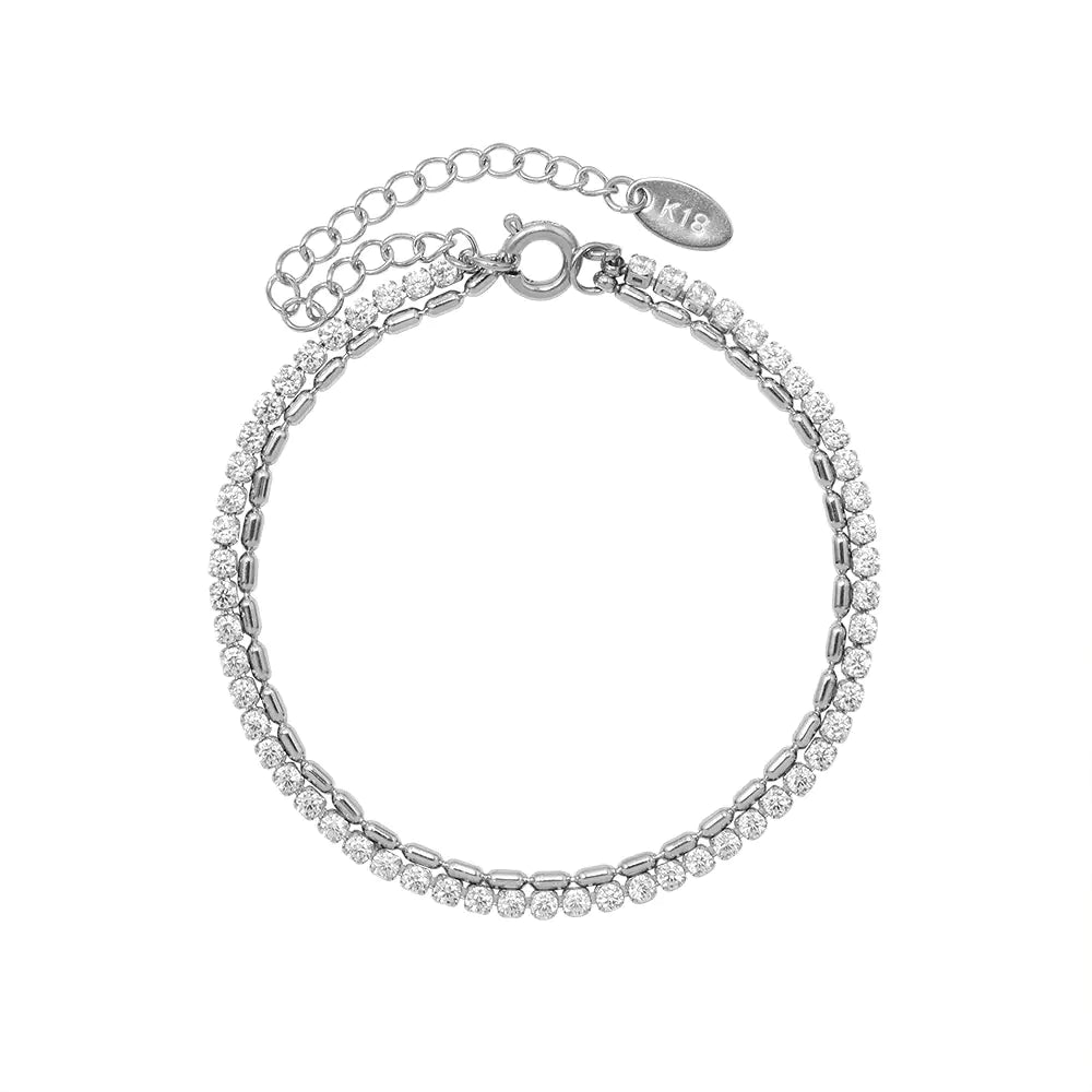 Double-Layer Zircon Bracelet for Women