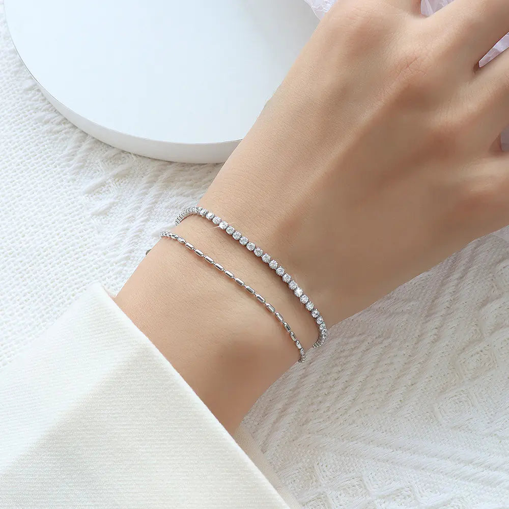 Double-Layer Zircon Bracelet for Women