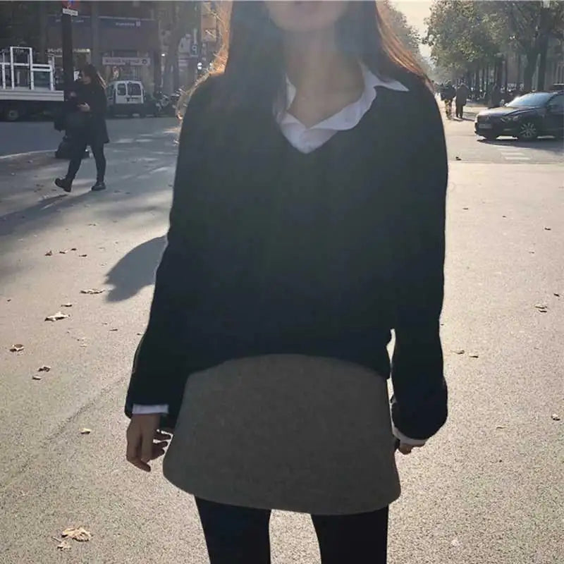 Camisola com decote em V